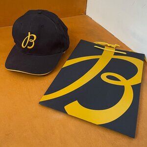 Breitling navy blue baseball hat with yellow embroidery - never been worn!